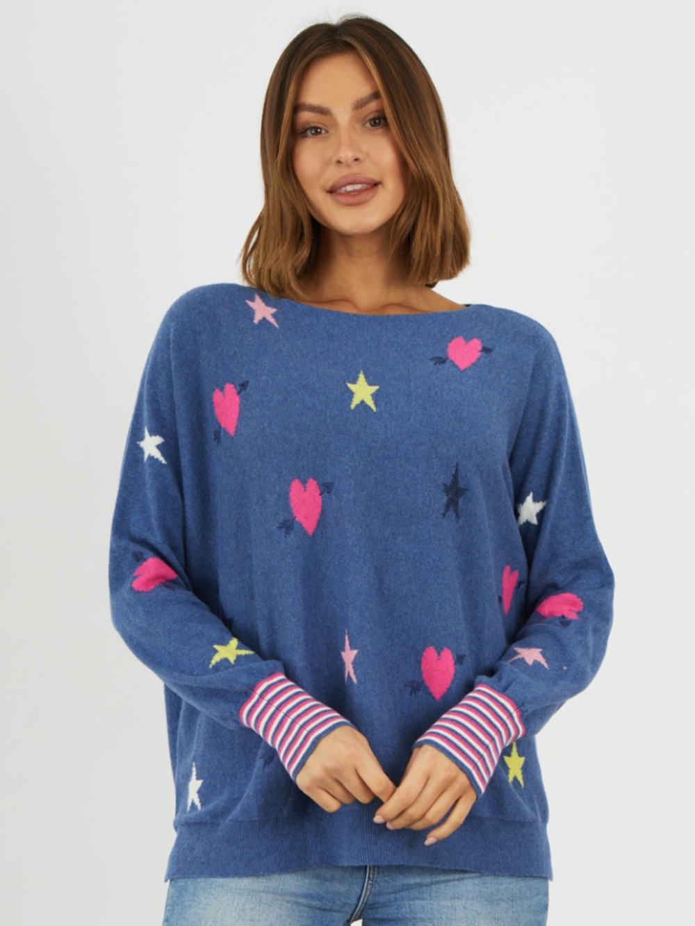 Zaket & Plover Hearts & Stars Cotton & Cashmere Sweater